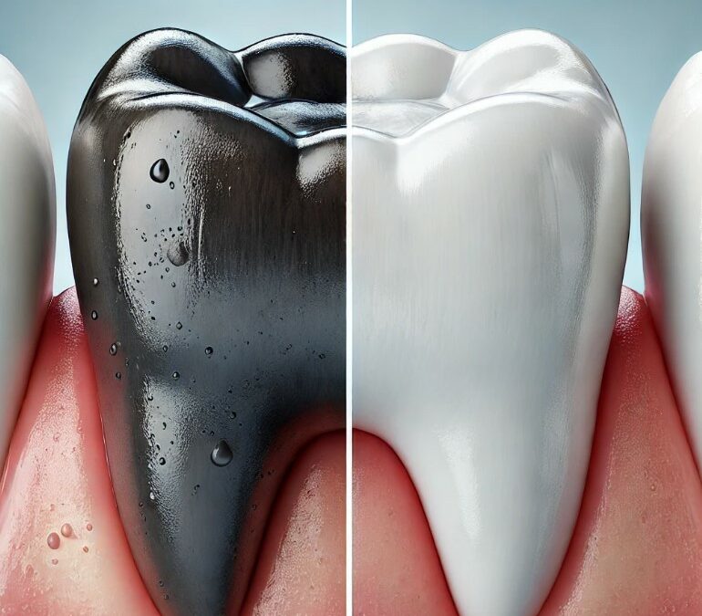 Dente devitalizzato nero: cause e rimedi